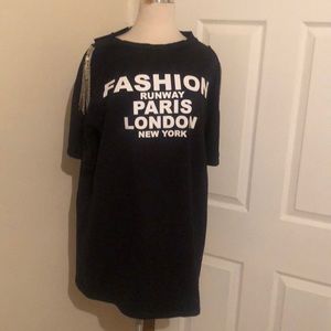 Fashion runway tunic top
